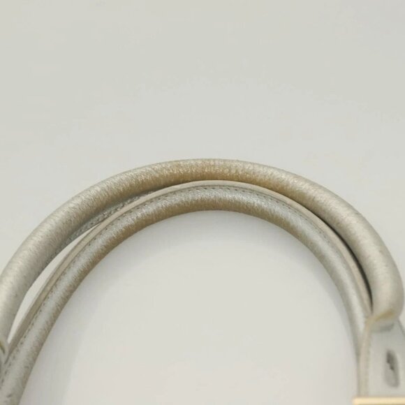 Jimmy Choo Shoulder Bag Leather Silver Gold Auth BA3827 - Picture 9 of 16